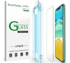 iPhone16ProMax 強化ガラスフィルム2枚レンズフィルム2枚　ガイド枠