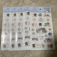 しろたん×はぴだんぶい　ぷくっとシール　5セット