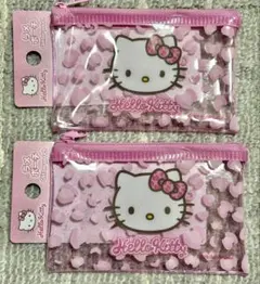 ダイソー ハローキティ ラメポーチ 2点セット