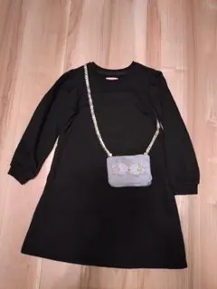 kate spade 黒 長袖ワンピース ショルダーバッグ付き