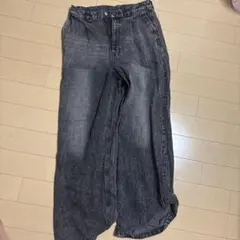 MONO-MART デニムパンツ ブラックブラウンLサイズ
