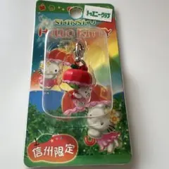 ♢﻿平成レトロ♢﻿ 信州限定 ご当地キティ ファスナーマスコットりんごパラソル