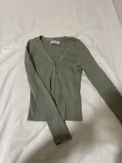 Abercrombie & Fitch カーキVネックカーディガン XS
