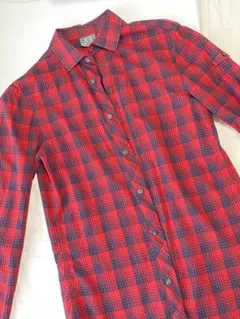 ARMANI EXCHANGE レッドチェックシャツ　XSのサムネイル