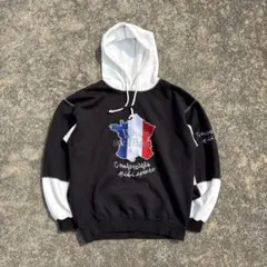 90s~ miki house sport 2トーン 刺繍 フーディー パーカー