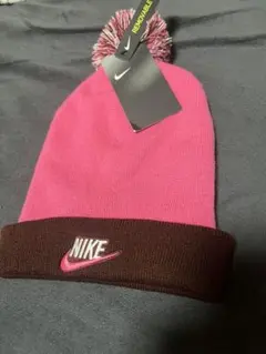 Nike ニット帽 ピンク/ブラウン ポンポン付きのサムネイル