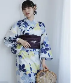 花柄浴衣・帯セット