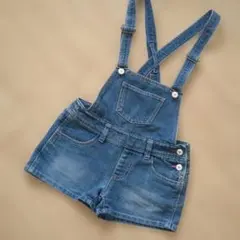 オーバーオール　デニム（ハートボタン付き）