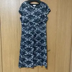 Liebe リエベ 花柄 ワンピース 黒 42 スーパービューティー