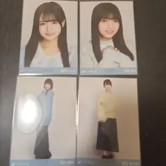 乃木坂46 瀬戸口心月　筒井あやめ　田村真佑　海邉　襟付きコーデ　生写真　4枚