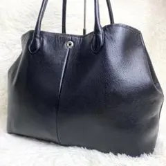 ユナイテッドアローズ　レザー　トートバッグ　ブラック　シボ革　自立　ビジネス