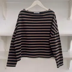 ナノユニバース　ボーダー長袖Tシャツ　レディース　フリー