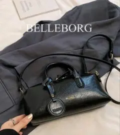 BELLEBORG ハンドバッグ ショルダーバッグ ブラック