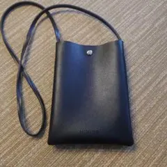 黒 合成皮革 ショルダーバッグ