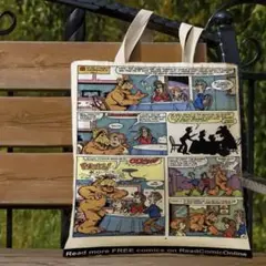 【新品未使用】アルフALF トートバッグ　アメコミ　ビンテージ風