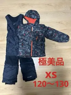 Columbia 子ども用スキーウェア 黒/オレンジ