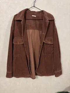 GU ブラウン コーデュロイジャケット L