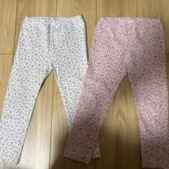 ユニクロ　花柄レギンス 2枚セット サイズ100
