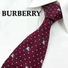 ✨️美品✨️ BURBERRY バーバリー ネクタイ ホースロゴ ボルドー
