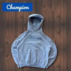 Champion パーカー XL ライトグレー CASEカレッジロゴ