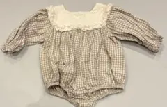 Bebeholic ロンパース　チェック　春用　Mサイズ