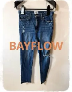 ☘️P1☘BAYFLOW ストレッチ ダメージ スキニーデニム 24