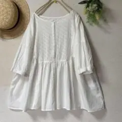 新品★サマンサモスモス★ sm2 ★前後着可＊レース切り替え*ふんわりブラウス