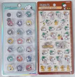 ク*ん様 【新品未開封正規品】スヌーピー ボンボンドロップシールとおはじきシール