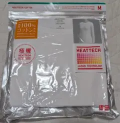 ユニクロ ヒートテック コットンクルーネック 長袖Tシャツ M ホワイト