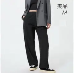 美品【UNIQLO】ジャージーカーブパンツ　黒　サイズM　ユニクロ