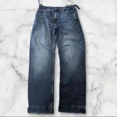 ZARA ワイドレッグ デニムパンツ 裾アジャスター付 30 YD825
