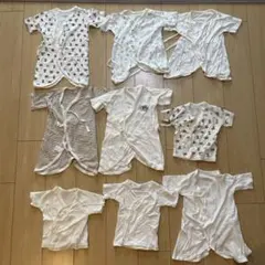 未使用あり　オーガニックコットン　コンビ肌着 9枚セット