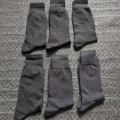 ソックス6足セット 黒 ブラック