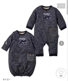 ベビー服 Lee ネイビー ロンパース　バディリー　2way