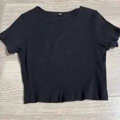 UNIQLO リブ半袖クロップドTシャツ 2色セット