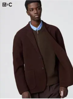 UNIQLO Cニットジャケット　DARK BROWN　　　 Lサイズ