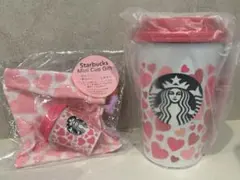 スタバ　ステンレスTOGOカップタンブラーハート　ミニカップギフト　セット