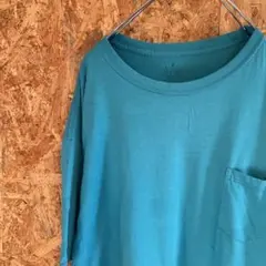 AE9403 90‘US古着 半袖Tシャツ ブルー メンズ L ポス