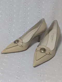 【超美品】a.testoniパンプス a.testoni アテストー二 パンプス イタリア製 ブラック 34 1/2 - メルカリ