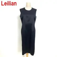 A6558 レリアン ロングワンピース フレンチスリーブ ウール 紺 ９