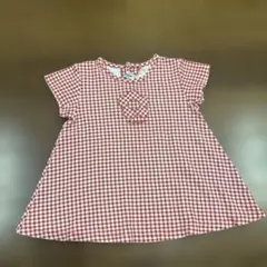 KP KIDS' STUFF ギンガムチェック トップス レッド 95 花のサムネイル