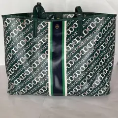 鑑定済 訳あり TORY BURCH トリーバーチ トートバッグ PVC リペア