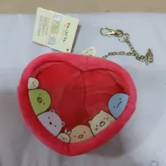 すみっコぐらし　ハート型キャラクターポーチ