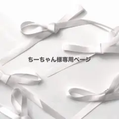 ちーちゃん様専用ページ