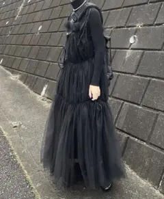 ペルナ　チュールロングワンピース　ブラック　黒　レア　完売品　前撮り　撮影のサムネイル