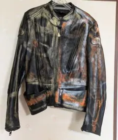 《HeinGericke》ユニークデザイン シングルライダースジャケット