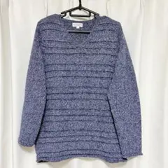UNITED ARROWS BLUE LABEL ネイビー Vネックニット