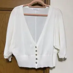 NATURAL BEAUTY BASIC⭐︎五分袖カーディガン ホワイトのサムネイル