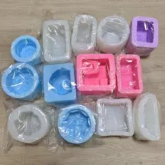 大型シリコンモールド スクイーズ型 樹脂粘土型13個セット