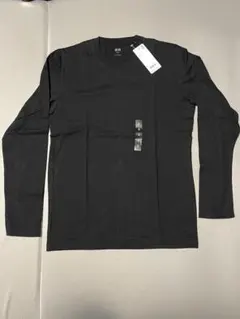 ユニクロ スーピマコットン　クルーネックT 長袖　ブラック